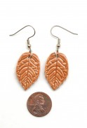 Ceramic Leaf Dangle Earrings